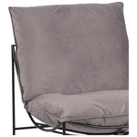 Πολυθρόνα Chopie Pakoworld Ύφασμα Γκρι Ποντικί-Μαύρο Πόδι 77x90x83εκ