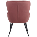 Πολυθρόνα με Υποπόδιο Rueda Pakoworld Βελούδο σε Σάπιο Μήλο Απόχρωση με Μαύρα Μεταλλικά Πόδια 71.5x66.5x99εκ