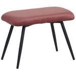 Πολυθρόνα με Υποπόδιο Rueda Pakoworld Βελούδο σε Σάπιο Μήλο Απόχρωση με Μαύρα Μεταλλικά Πόδια 71.5x66.5x99εκ