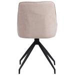 Καρέκλα Περιστρεφόμενη Kadeira Pakoworld Ύφασμα Μπεζ με Μαύρα Μεταλλικά Πόδια 57.5x51x89