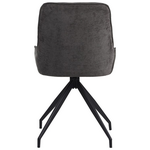 Καρέκλα Περιστεφόμενη Kadeira Pakoworld Ύφασμα Σκούρο Γκρι- Μαύρα Μεταλλικά Πόδια 57.5x51x89εκ