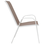 Τραπεζαρία Vergo-Calan Pakoworld Λευκό Μέταλλο Φ60x70εκ