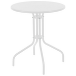 Τραπεζαρία Vergo-Calan Pakoworld Λευκό Μέταλλο Φ60x70εκ