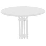 Τραπεζαρία Vergo-Calan Pakoworld Λευκό Μέταλλο Φ60x70εκ