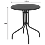 Τραπεζαρία Vergo-Calan Pakoworld Λευκό Μέταλλο Φ60x70εκ