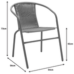 Τραπεζαρία Vergo-Obbi Pakoworld Καφέ Μέταλλο Φ60x70εκ