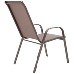 Τραπεζαρία Vergo-Calan Pakoworld σετ 3τεμ Καφέ Μέταλλο Φ60x70εκ