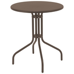 Τραπεζαρία Vergo-Calan Pakoworld σετ 3τεμ Καφέ Μέταλλο Φ60x70εκ