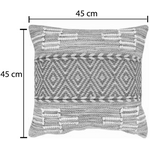 Μαξιλάρι Mitto Inart Γιούτα-Βαμβάκι σε Μπεζ-Λευκό Απόχρωση  45x45x2εκ