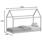 Παιδικό Κρεβάτι Nino τ. Montessori Pakoworld Ξύλο Πεύκου σε Λευκή Απόχρωση 90x190εκ