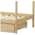 Παιδικό Κρεβάτι Mellin Τ.montessori με 2 Συρτάρια Pakoworld Ξύλο Πεύκου σε Φυσική Απόχρωση 90x190εκ