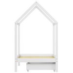 Παιδικό Κρεβάτι Mellin Τ.montessori με 2 Συρτάρια Pakoworld Ξύλο Πεύκου σε Λευκή Απόχρωση 90x190εκ