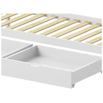 Παιδικό Κρεβάτι Mellin Τ.montessori με 2 Συρτάρια Pakoworld Ξύλο Πεύκου σε Λευκή Απόχρωση 90x190εκ