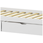 Παιδικό Κρεβάτι Mellin Τ.montessori με 2 Συρτάρια Pakoworld Ξύλο Πεύκου σε Λευκή Απόχρωση 90x190εκ