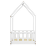 Παιδικό Κρεβάτι Bambie με Κιγκλίδωμα Τ.montessori Pakoworld Ξύλο Πεύκου σε Λευκή Απόχρωση 70x140εκ