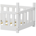 Παιδικό Κρεβάτι Bambie με Κιγκλίδωμα Τ.montessori Pakoworld Ξύλο Πεύκου σε Λευκή Απόχρωση 70x140εκ