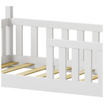 Παιδικό Κρεβάτι Bambie με Κιγκλίδωμα Τ.montessori Pakoworld Ξύλο Πεύκου σε Λευκή Απόχρωση 70x140εκ