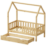 Παιδικό Κρεβάτι Bendina Τ.montessori με Συρτάρι Pakoworld Ξύλο Πεύκου σε Φυσική Απόχρωση 70x140εκ