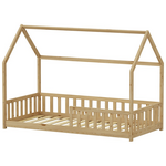 Παιδικό Κρεβάτι Callan Τ.montessori με Κικλίδωμα Pakoworld Ξύλο Πεύκου σε Φυσική Απόχρωση 90x190εκ