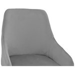 Σκαμπό bar Lithe Pakoworld Μεταλλικό Μαύρο Χρυσό-Βελούδο Γκρι 47x44x98εκ