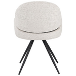 Καρέκλα Περιστρεφόμενη Morea Pakoworld Μπουκλέ Ύφασμα σε Μπεζ Απόχρωση με Μαύρα Μεταλλικά Πόδια 68x66x82.5εκ
