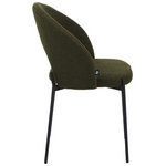 Καρέκλα Masebo Pakoworld Μπουκλέ Ύφασμα σε Λαδί Απόχρωση με Μαύρα Μεταλλικά Πόδια 68x66x82.5εκ