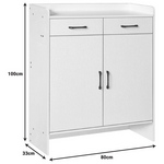 Παπουτσοθήκη Gazen Pakoworld 12 Ζεύγων με Συρτάρια σε Λευκή Απόχρωση 80x33x100εκ