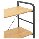 Ραφιέρα Επιδαπέδια Depo Pakoworld Μέταλλο Μαύρο-mdf σε oak Απόχρωση 60x40x120εκ