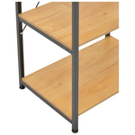 Ραφιέρα Επιδαπέδια Depo Pakoworld Μέταλλο Μαύρο-mdf σε oak Απόχρωση 60x40x120εκ