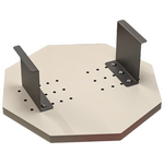 Βοηθητικό Τραπεζάκι Linea Pakoworld σε Απόχρωση Κρέμα με Μαύρα Μεταλλικά Πόδια Φ34x10εκ