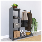 Έπιπλο Εισόδου Renesme Pakoworld σε Ανθρακί Απόχρωση 106x45x128εκ