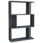 Βιβλιοθήκη Kadu Pakoworld σε Ανθρακί Απόχρωση  72x22x108εκ