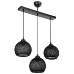 Φωτιστικό Οροφής Τρίφωτο pwl-0973 ii Pakoworld ε27 Μαύρο 50x18x85εκ