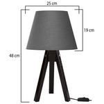 Επιτραπέζιο Φωτιστικό Adeck Pakoworld ε27 σε Καφέ-Γκρι Απόχρωση Φ25x45εκ