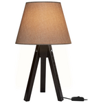 Επιτραπέζιο Φωτιστικό Adeck Pakoworld ε27 σε Καφέ-Μπεζ Απόχρωση Φ25x45εκ