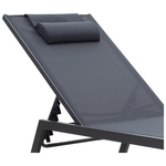 Ξαπλώστρα Kiara Pakoworld Αλουμίνιο-Textilene Ανθρακί