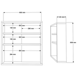 Ντουλάπι Μπάνιου Bagno με Καθρέπτη Pakoworld σε Ανθρακί Απόχρωση 60x14.5x63.6εκ