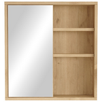 Ντουλάπι Μπάνιου Bagno με Καθρέπτη Pakoworld σε Φυσική Απόχρωση 60x14.5x63.6εκ