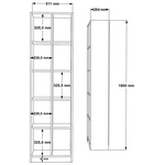 Βιβλιοθήκη Oteca 10θέσεων Pakoworld σε Φυσική Απόχρωση 51.1x25.4x180εκ