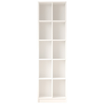 Βιβλιοθήκη Oteca 10θέσεων Pakoworld σε Λευκή Απόχρωση 51.1x25.4x180εκ