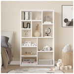 Βιβλιοθήκη Boteca 10θέσεων Pakoworld σε Λευκή Απόχρωση 75x22x123.6εκ