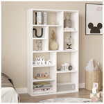 Βιβλιοθήκη Boteca 10θέσεων Pakoworld σε Λευκή Απόχρωση 75x22x123.6εκ