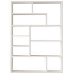 Βιβλιοθήκη Decora Pakoworld σε Λευκη Απόχρωση 90x22x123.6εκ