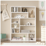 Βιβλιοθήκη Decora Pakoworld σε Λευκη Απόχρωση 90x22x123.6εκ