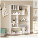 Βιβλιοθήκη Decora Pakoworld σε Λευκη Απόχρωση 90x22x123.6εκ