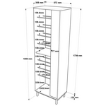 Παπουτσοθήκη Scarpiera 9θέσεων Pakoworld σε Φυσική-Λευκή Απόχρωση 57.2x35.5x185.6εκ