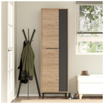 Παπουτσοθήκη Scarpiera 9θέσεων Pakoworld σε Φυσικο-Ανθρακι Απόχρωση 57.2x35.5x185.6εκ