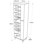Παπουτσοθήκη Scarpiera 9θέσεων Pakoworld σε Φυσικο-Ανθρακι Απόχρωση 57.2x35.5x185.6εκ