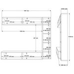 Σύνθεση Σαλονιού Compo Επιτοίχιο Pakoworld σε Φυσικό-Λευκό Απόχρωση 169,10x25,8x143.5εκ