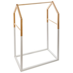 Παιδική Κρεμάστρα Holen Pakoworld Ξύλο Πεύκου σε Φυσική με Λευκή Απόχρωση 60x37x100εκ